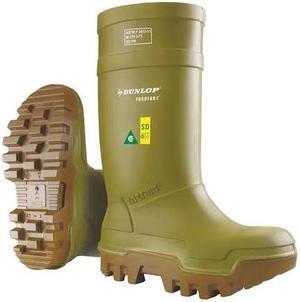 DUNLOP E662843 Size 6 Men's Steel Rubber Boot, Green