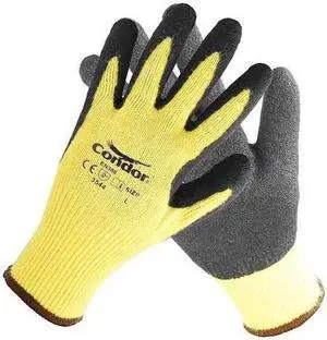 CONDOR 48UR28 Cut Resistant Coated Gloves, A5 Cut Level, Natural Rubber Latex,