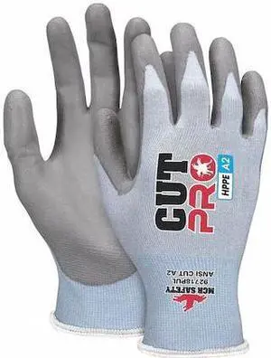 MCR SAFETY 92718PUM Cut-Resistant Coated Gloves, Cut Level A2 ,Dipped