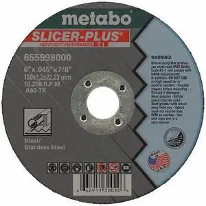 METABO 655998000 CutOff Whl,A60TX,6"x.045"x7/8",10185rpm