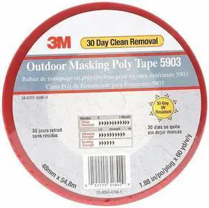 3M 5903 Painter's Tape, 1 7/8 in W x 59 yd L, 7.5 mil Thick, Red, Rubber