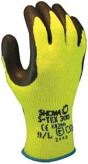 Cut Resistant Gloves, Yellow/Black, S, PR