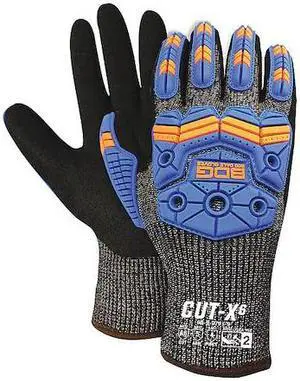 BDG 99-9-9791-6 Cut-Resistant Impact Gloves, Cut Level A6 ,Dipped ,Nitrile