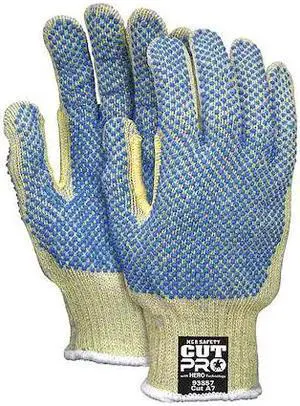 MCR SAFETY 93859XL Cut-Resistant Gloves, Cut Level A7 ,Dotted ,PVC ,Dotted ,XL