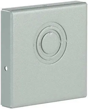 WIEGMANN E0404 Wireway, End Cap, 4 in W, 4 in H, 1 in L, With Knockouts, Steel,
