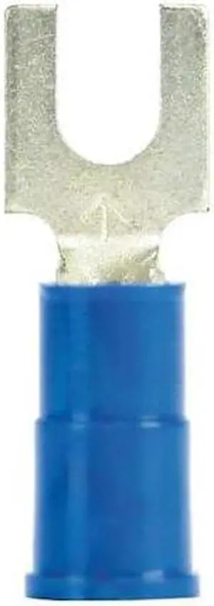 3M LFV14-8Q Fork Terminal, #8 Stud Size, 14 AWG, 1,000 V, Vinyl Insulated,