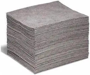 SPILLTECH GP-M Sorbent Pad, 20 gal, 15 in x 18 in, Universal, Gray, 100 PK