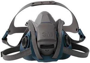 3M 6501QL Half Mask Respirator, Rugged Comfort 6500 Series, Not Rated, Bayonet,