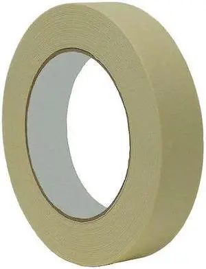ZORO SELECT TC066-1" X 60YD Masking Tape, 1 in W x 60 yd L, 5.4 mil Thick, Tan,