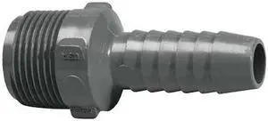 ZORO SELECT 1436101 PVC Reducing Male Adapter, MNPT x Insert, 3/4 in x 1/2 in