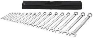 WESTWARD 54DF96 Combination Wrench Set, SAE, 1/4 in to 1 1/4 in Head Sizes, 6