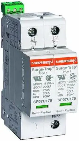 MERSEN STP240S07 Surge Protection Device, 1 Phase, 120/240V AC, 2 Poles, 3 Wires