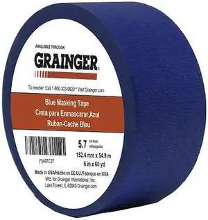 ZORO SELECT TC27-6" X 60YD Painter's Tape, 6 in W x 60 yd L, 5.7 mil Thick,