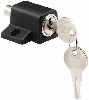 PRIMELINE TOOLS S 4005 Sliding Door Keyed Lock,Push In,Paint
