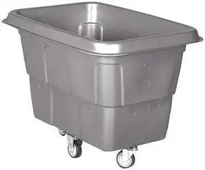 ZORO SELECT 36FK87 Cube Truck,3/8 cu. yd.,200 lb. Cap,Gray