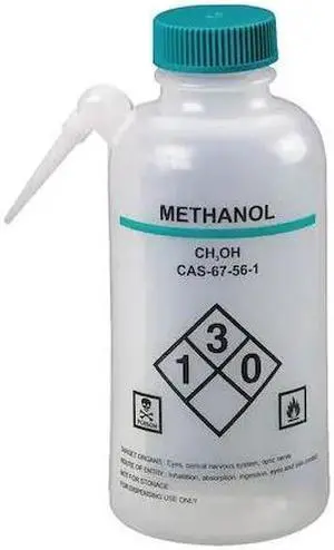 LAB SAFETY SUPPLY 24J884 Translucent, Wash Bottle 16 oz., 4 Pack