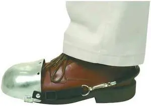 ZORO SELECT 5T455 Safety Toe Cap, Toe Guard, Unisex, Steel, Strap On, 10 oz Wt
