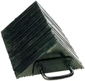 ZORO SELECT 3KR79 Wheel Chock, Single, Laminated Rubber, 10 in L, 10 1/2 in W,
