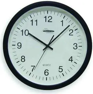 ZORO SELECT 2CHZ4 13-3/4" Analog Quartz Wall Clock, Black