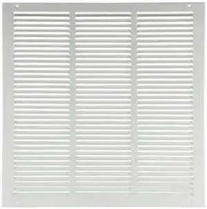 ZORO SELECT 4MJN9 Return Air Grille 17.75 X 17.75, White, Steel, 702 cfm