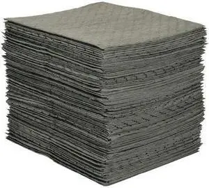 BRADY MRO300 Sorbent Pad, 20 gal, 15 in x 19 in, Universal, Gray, Polypropylene
