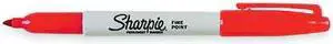 SHARPIE 30002B Permanent Marker, Red, Fine Tip, Capped, 12 PK