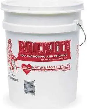 ROCKITE 10051 Expansion Cement, 50 lb, Pail, 1 Hr Full Cure Time