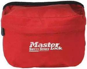 Master Lock Lockout Pouch, Unfilled, General Lockout/Tagout, Bag, Red Red  S1010