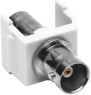 HUBBELL PREMISE WIRING SFBW Coupler,BNC Connector,Pass Thru,F/F,Wht
