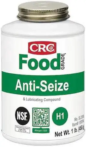 CRC SL35906 Food Grade Anti-Seize, H1 Food Grade, 16 oz Brush-Top Can, White