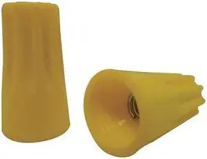 POWER FIRST 5UYJ5 Twist-On Wire Connector, 8 AWG Max, Yellow, Thermoplastic