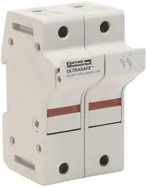 MERSEN US3J2I Finger Safe Fuse Block, J UL Class, 600V AC/DC Volt Rating, 2