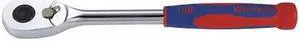 WESTWARD 54RY23 1/4" Drive 84 Geared Teeth Pear Head Style Hand Ratchet, 6-3/4"