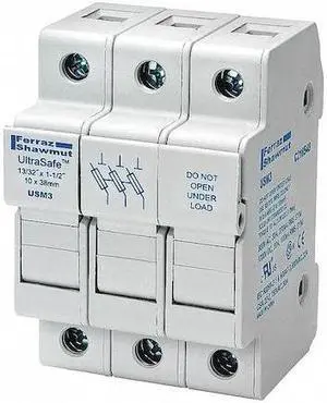 MERSEN USM3 Finger Safe Fuse Block, 0 to 30A Amp Range, 800V AC/1000V DC Volt