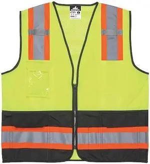 MCR SAFETY WCCL2MLSZX2 High Visibility Vest,2XL Size,Unisex