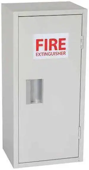 ZORO SELECT 35GX44 Fire Extinguisher Cabinet, Surface Mount, 25 9/16 in Height,