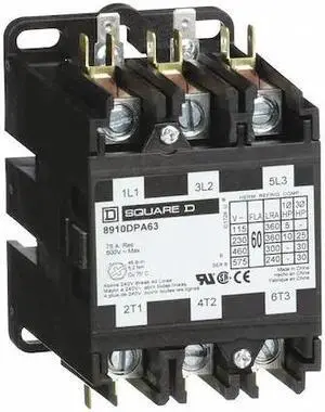SQUARE D 8910DPA63V09 Definite Purpose Magnetic Contactor, 3 Poles, 60 A Full