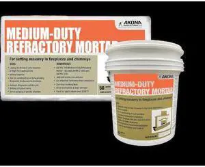 AKONA 104319 Medium Duty Refractory Mortar, 50 lb, Bag