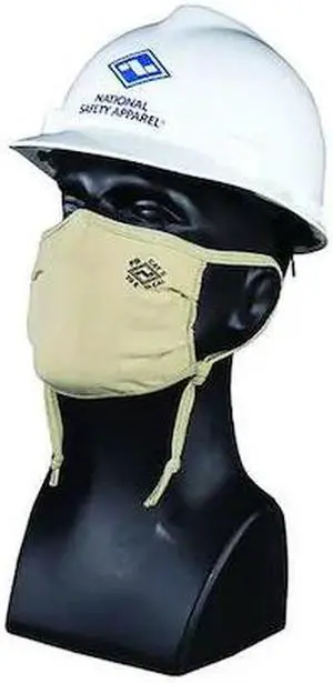 National Safety Apparel Face Mask,6" H,Beige,Fabric,Reusable MASK2A-JK