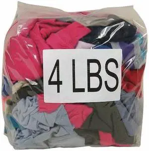 ZORO SELECT G325004BG Recycled Cotton Sweatshirt Cloth Rag 4 lb. Varies Sizes,