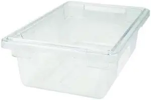RUBBERMAID FG330900CLR Food/Tote Box,14 qt.