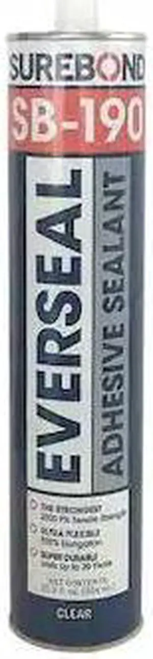 SUREBOND SB-190 Hybrid Sealant, 10 oz, Cartridge, Clear, Hybrid Base, SB-190