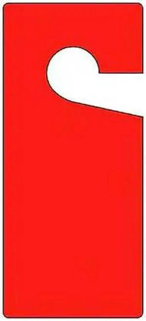 ACCUFORM TAD831 Tag, Blank, Plastic, 9 in H x 4 in W, Red, Rectangle, 10 PK