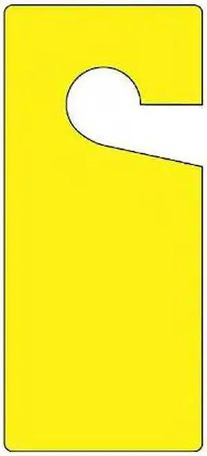 ACCUFORM TAD833 Tag, Blank, Plastic, 9 in H x 4 in W, Yellow, Rectangle, 10 PK