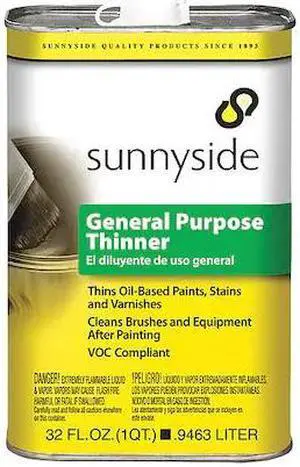 SUNNYSIDE 47632 Paint Thinner,1/4 gal.,Solvent Base
