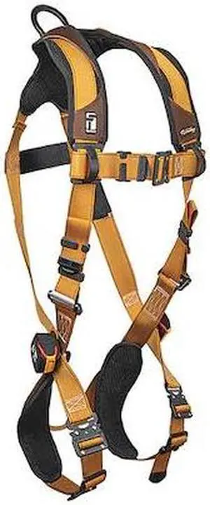 FALLTECH 7082BL Not Applicable Full Body Harness, L, 425 lb, Quick-Connect