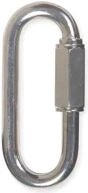ZORO SELECT 1RCC8 Threaded Quick Link, Overall Lg 1 7/16 in, Overall W 11/16
