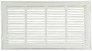 ZORO SELECT 4JRT9 Filtered Return Air Grille 14.62 X 26.62, White, Steel