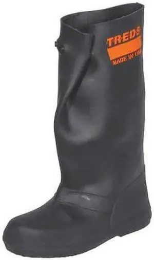 TREDS OVERBOOTS 17852 Overboots, Plain Toe, 17 in Height, Snap Tab Closure,