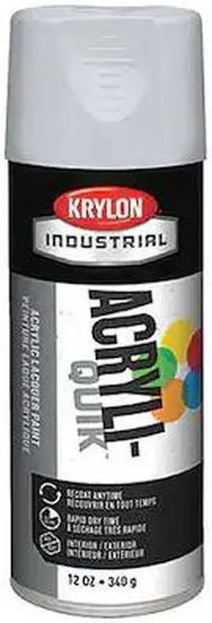 KRYLON INDUSTRIAL K01502A07 Spray Paint, White, Flat, Solvent, 12 oz